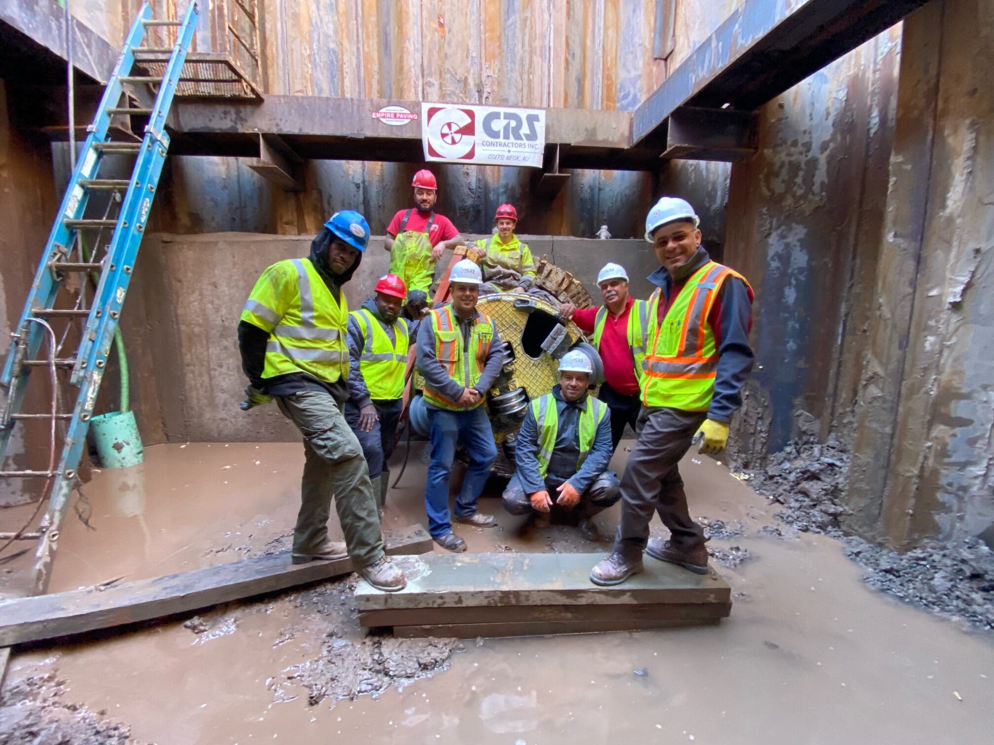 CRS Contractors field crew working on underground public infrastructure and utility construction project
